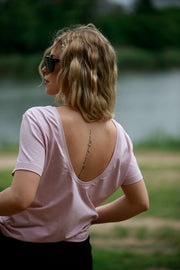 Top z odkrytymi plecami SUNSTRIKE - coral pink