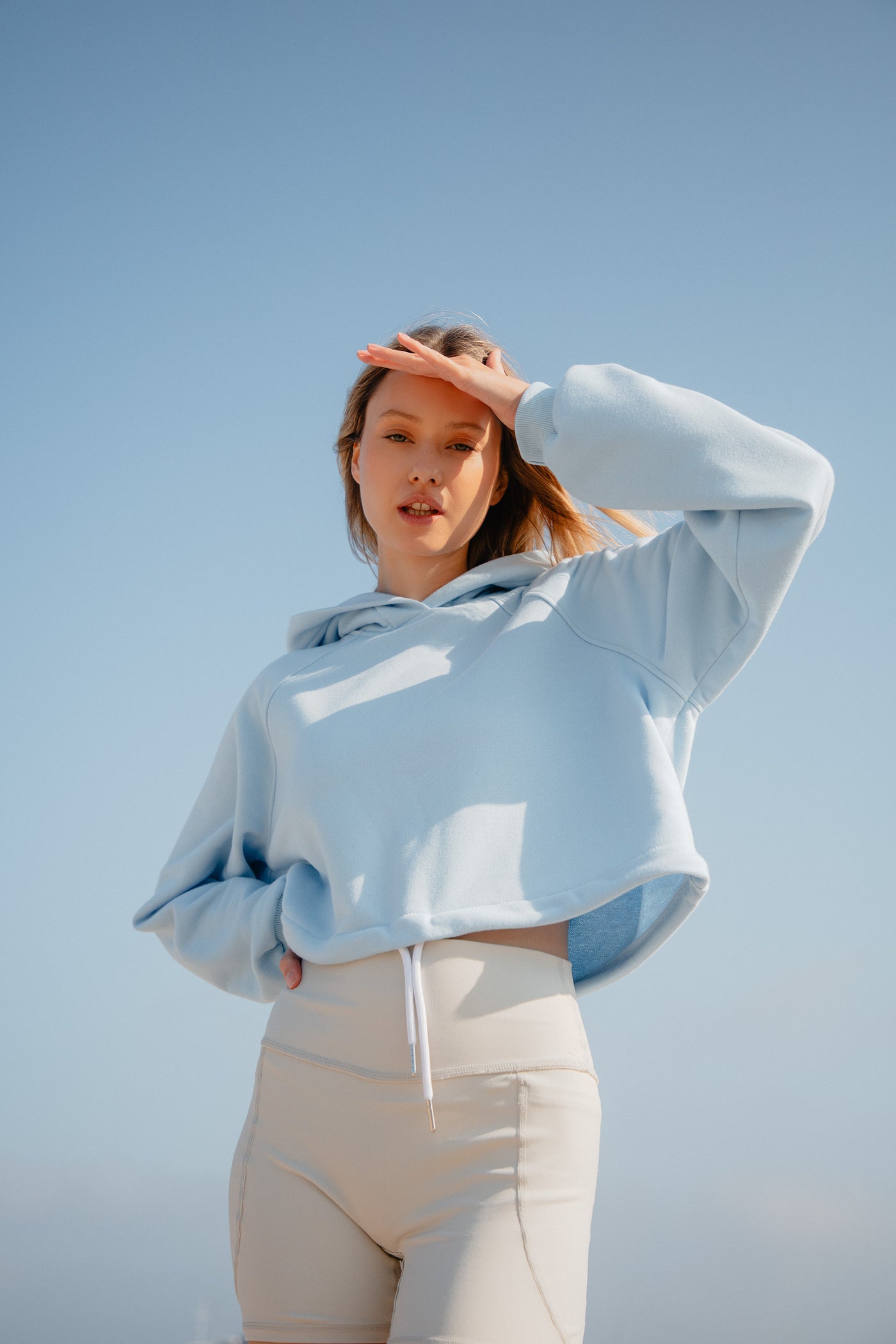 bluza do jogi błękitna