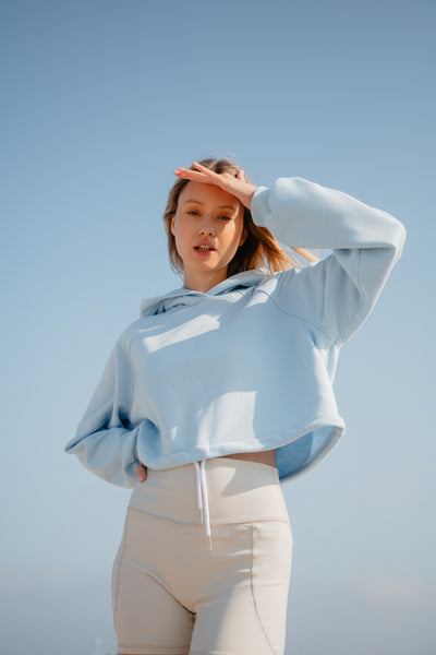 bluza do jogi błękitna