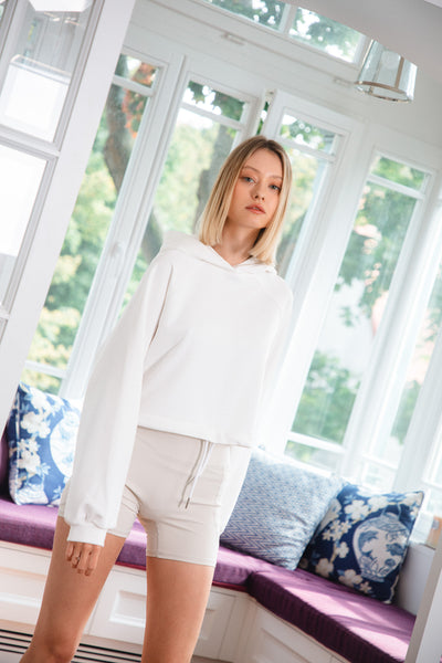 bluza dresowa kremowa