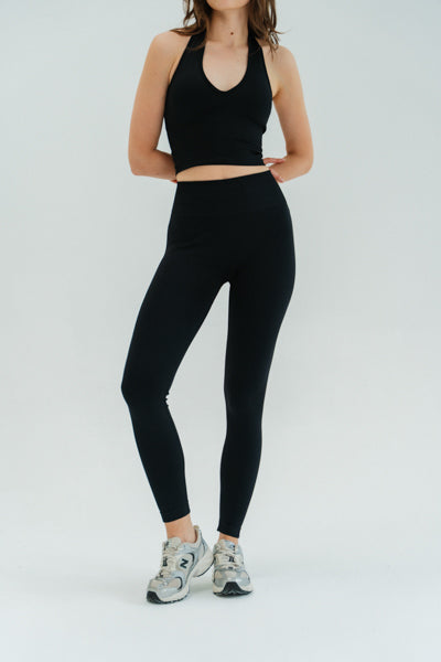 damskie legginsy sportowe do jogi czarne