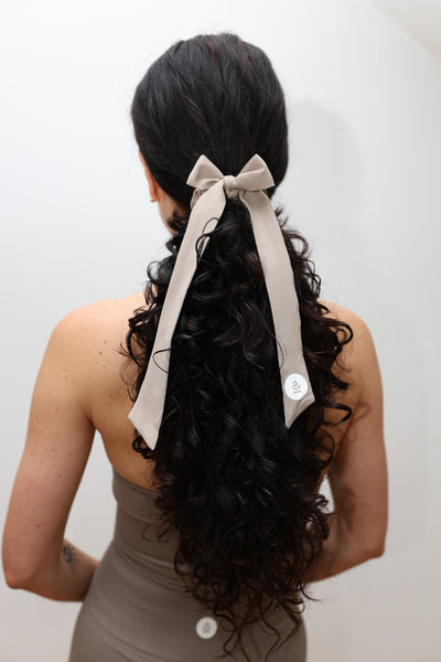 gumka do włosów scrunchie kolor szampański