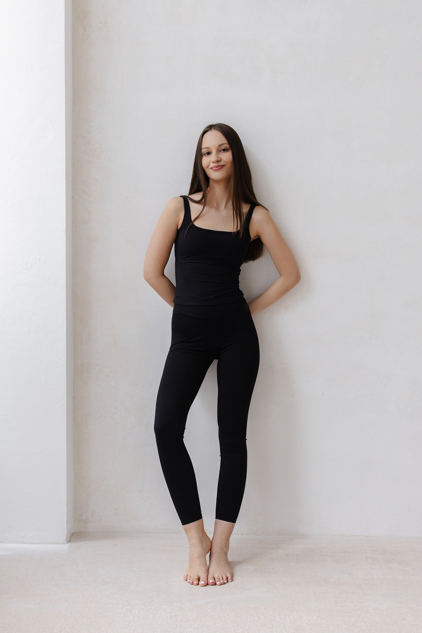 legginsy do jogi czarne