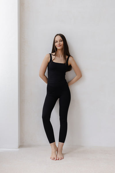 legginsy do jogi czarne