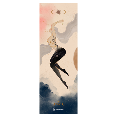 podróżna mata do ćwiczeń z kosmicznymi motywami