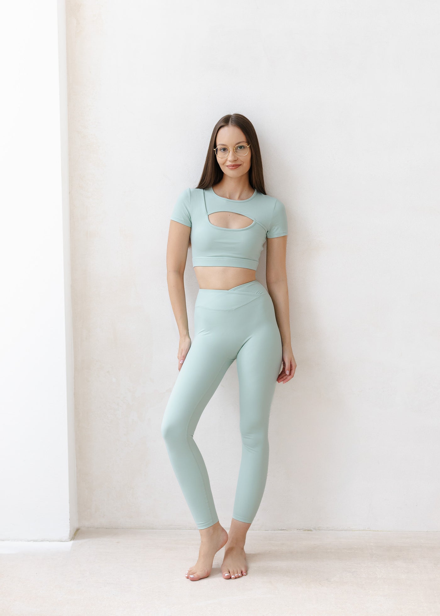 Legginsy do jogi VIBES - minty chill