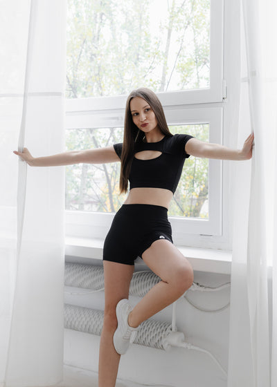 top do pilates czarny