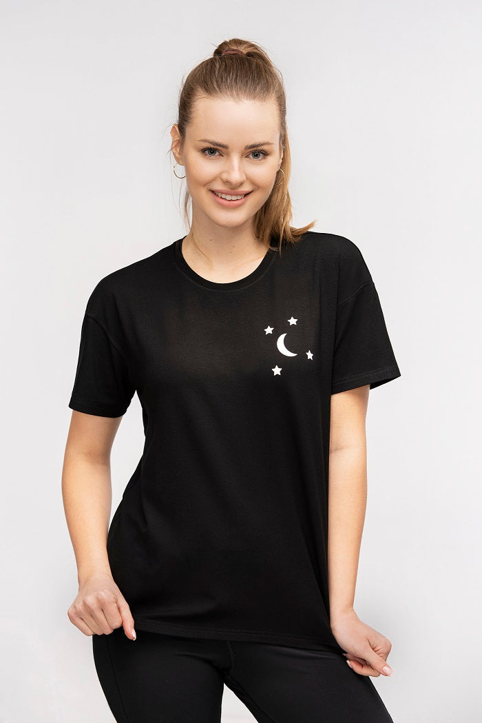 T-shirt do jogi MOONSTAR - czarny